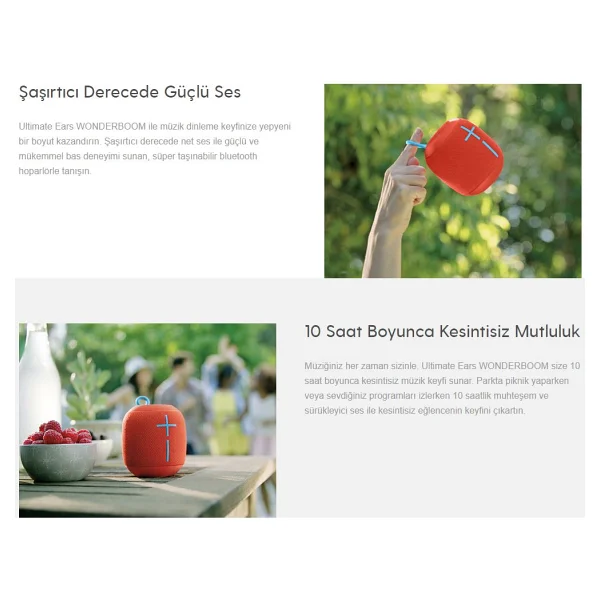 Ultimate Ears Wonderboom Siyah Bluetooth Hoparlör - Görsel 7