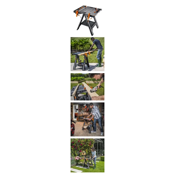 Worx Wx051 Çok Fonksiyonlu Katlanabilir Çalışma Tezgahı + 2 Adet Tetik İşkence - Görsel 7