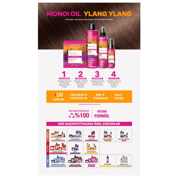 Urban Care Monoi Oil & Ylang Ylang Duş Öncesi Saç Bakım Maskesi 50 Ml - Görsel 10