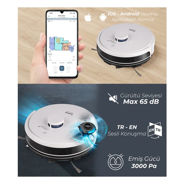 Lura Wipe'n Clean Akıllı Robot Süpürge - Görsel 8