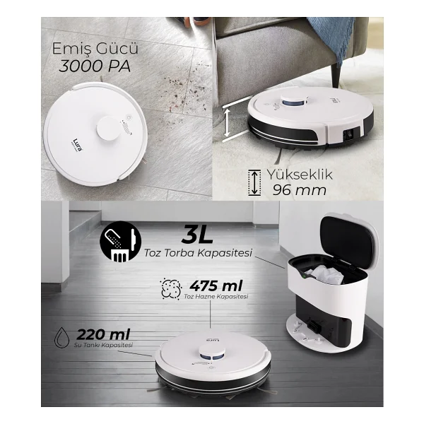 Lura Wipe'n Clean Akıllı Robot Süpürge - Görsel 10