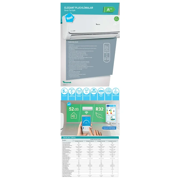 Baymak Elegant Plus 24 A++ 24000 Btu Inverter Duvar Tipi Klima - Görsel 6