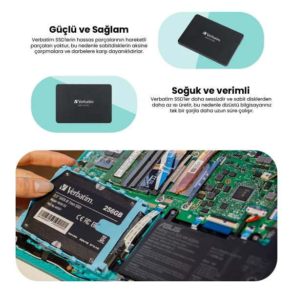 Verbatim Vi550 S3 SATA 3.0 2.5" 1 TB SSD - Görsel 5