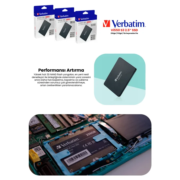 Verbatim Vi550 S3 SATA 3.0 2.5" 1 TB SSD - Görsel 4