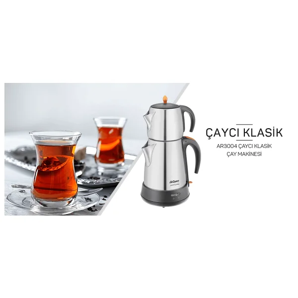 Arzum Ar3004 Çaycı Klasik 1650 W Çelik Çay Makinesi - Görsel 5