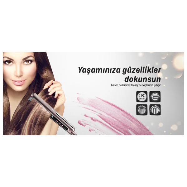 Arzum Ar5062 Bellissima Creativity Glossy Seramik Saç Düzleştirici - Görsel 8