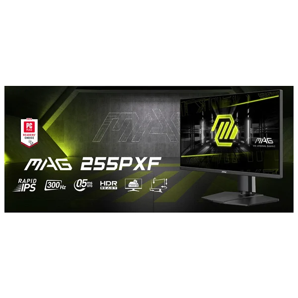 Msı Mag 255pxf 24.5" 0.5 Ms Full HD Pivot Ips 300 Hz Oyuncu Monitörü - Görsel 7