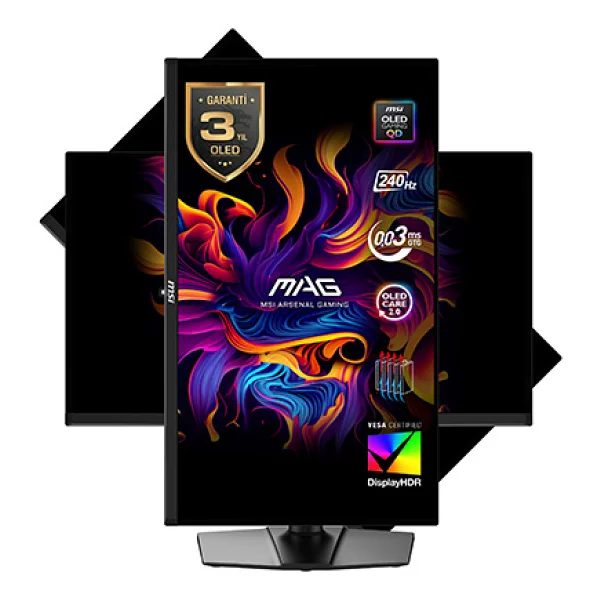Msı Mag 271qp Qd-OLED X24 27" 0.03 Ms 2k Pivot 240 Hz Oyuncu Monitörü - Görsel 8