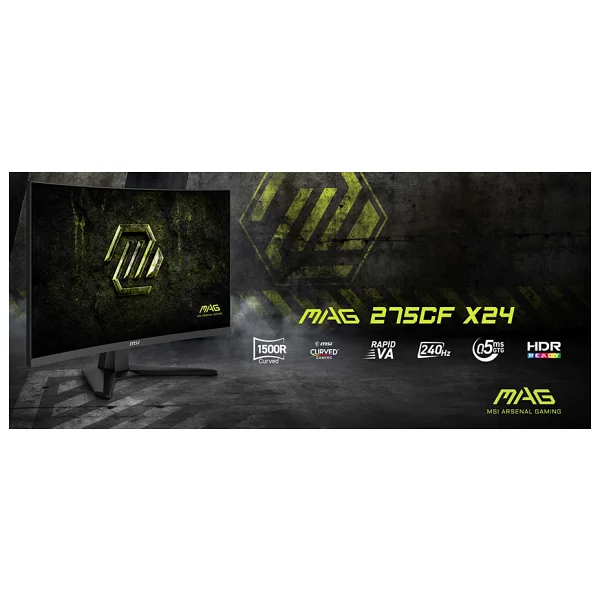 Msı Mag 275cf X24 27" 0.5 Ms Full HD Curved 240 Hz Oyuncu Monitörü - Görsel 10