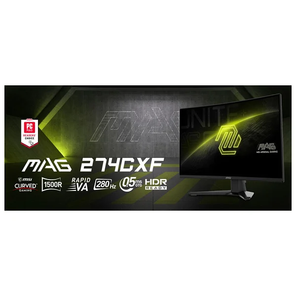 Msı Mag 274cxf 27" 0.5 Ms Full HD Curved 280 Hz Oyuncu Monitörü - Görsel 9