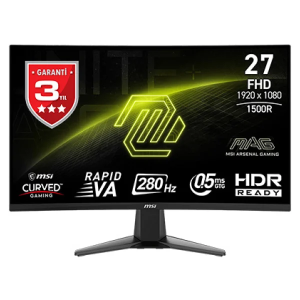 Msı Mag 276cxf 27" 0.5 Ms Full HD Curved 280 Hz Oyuncu Monitörü - Görsel 7