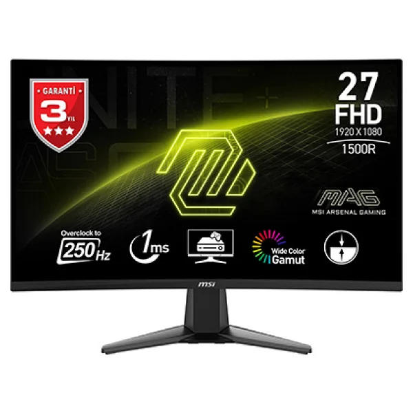 Msı Mag 27cq6f 27" 0.5 Ms 2k Curved 180 Hz Oyuncu Monitörü - Görsel 10