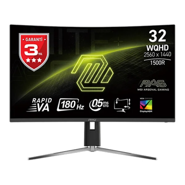 Msı Mag 32cq6pf 31.5" 0.5 Ms 2k Curved 180 Hz Oyuncu Monitörü - Görsel 7