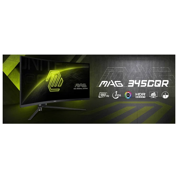 Msı Mag 345cqr 34" 1 Ms Wqhd Curved 180 Hz Oyuncu Monitörü - Görsel 10