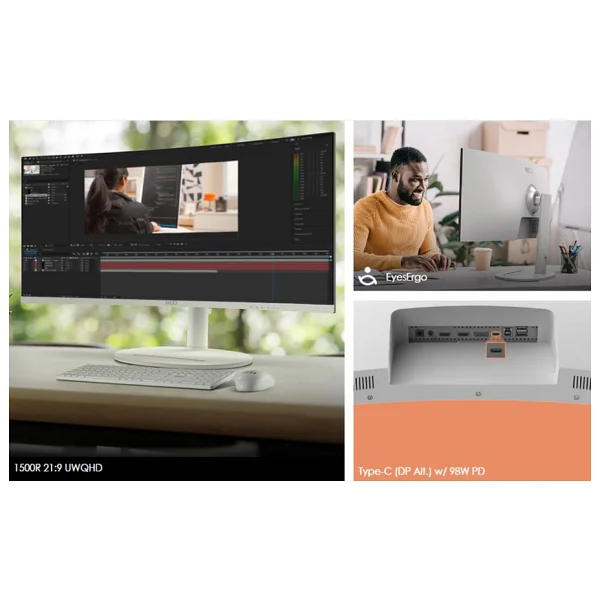 Msı Modern Md342cqpw 34" 1 Ms Uwqhd Curved 120 Hz Oyuncu Monitörü - Görsel 10