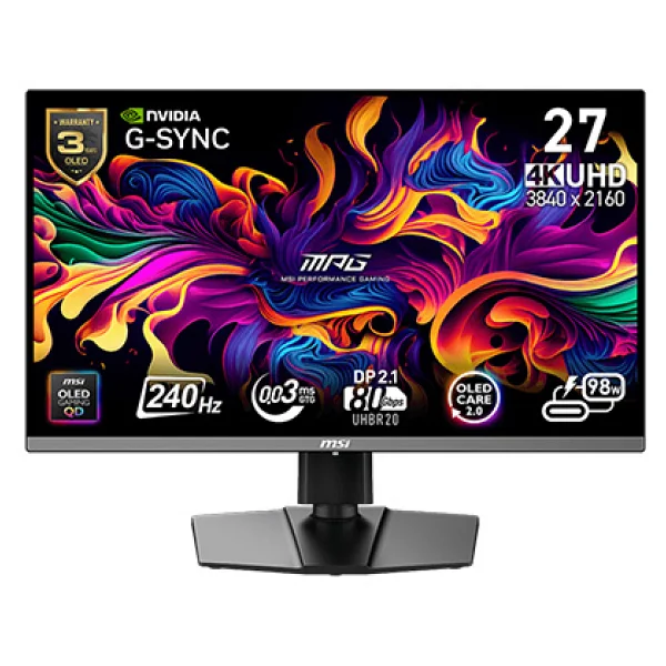 Msı Mpg 272urx Qd-OLED 26.5" 0.03 Ms 4K Pivot 240 Hz Oyuncu Monitörü - Görsel 7