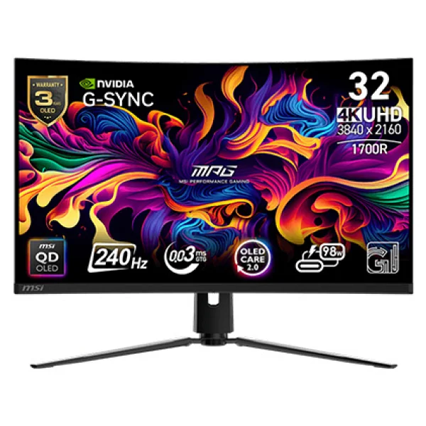 Msı Mpg 321curx Qd-OLED 31.5" 0.03 Ms 4K Curved 240 Hz Oyuncu Monitörü - Görsel 8