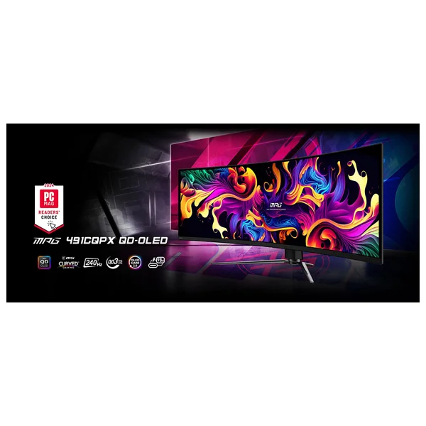 Msı Mpg 491cqpx Qd-OLED 49" 0.03 Ms Dual Qhd Curved 240 Hz Oyuncu Monitörü - Görsel 9