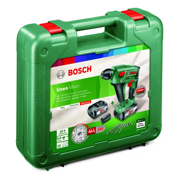 Bosch Uneo Maxx Çift Akülü 2.5 Ah Kırıcı-Delici - Görsel 9