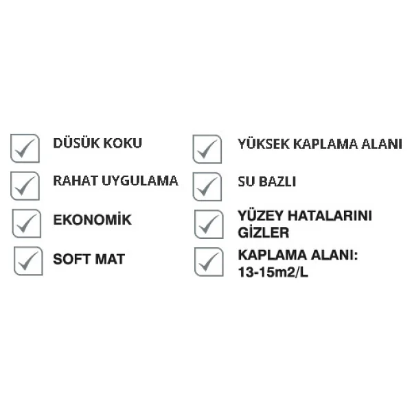 Marshall Fit Plastik Mat 3.5 Kg İç Cephe Boyası - Görsel 8