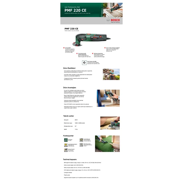 Bosch Pmf 220 Ce Çok Fonksiyonlu Zımpara Makinesi - Görsel 2