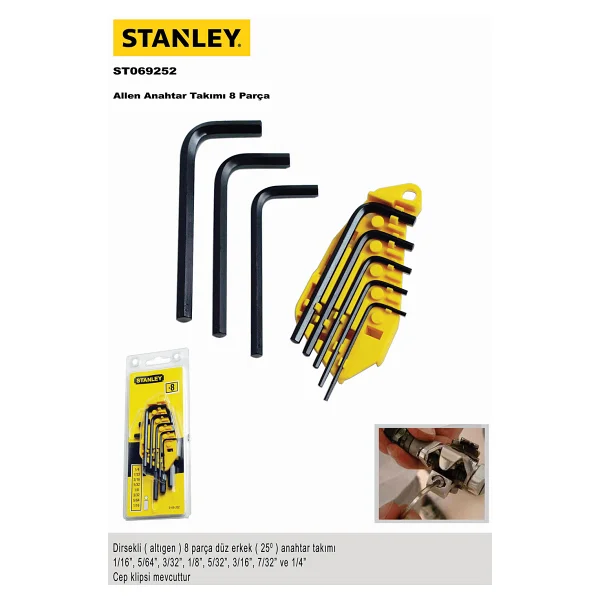 Stanley St069252 8 Parça Alyan Anahtar - Görsel 5