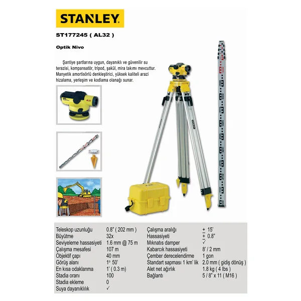 Stanley St177245 Optik Nivo - Görsel 3