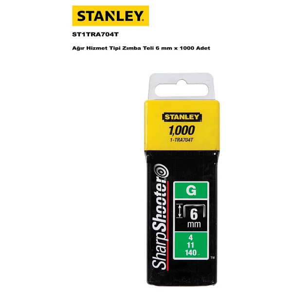 Stanley 1-Tra704t G Serisi Ağır Hizmet Zımba Teli 6 Mm - Görsel 2