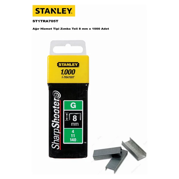 Stanley Tra705t Ağır Hizmet Tipi 8 Mm 1000 Adet Döşeme Zımba Teli - Görsel 5
