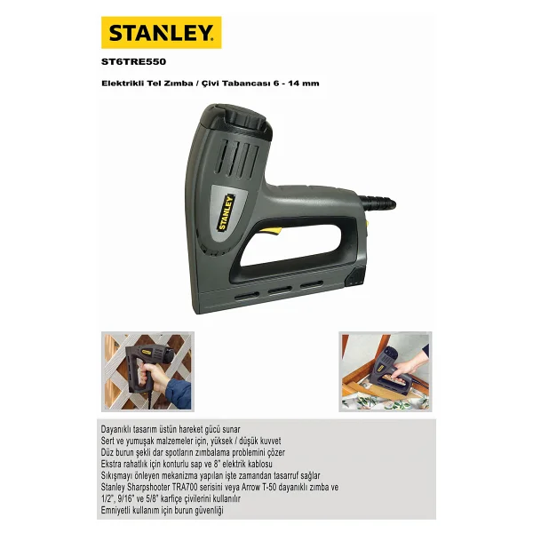 Stanley 6-Tre550 80 W Elektrikli Zımba Ve Çivi Tabancası - Görsel 9