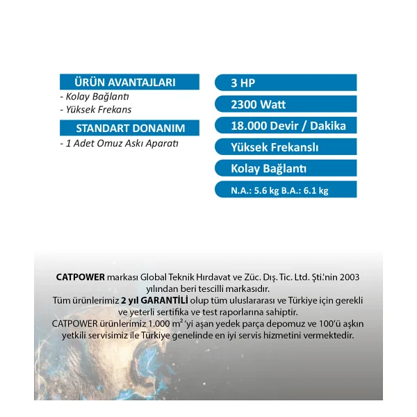 Catpower Cat702 Askılı Beton Vibtatör Makinesi - Görsel 6