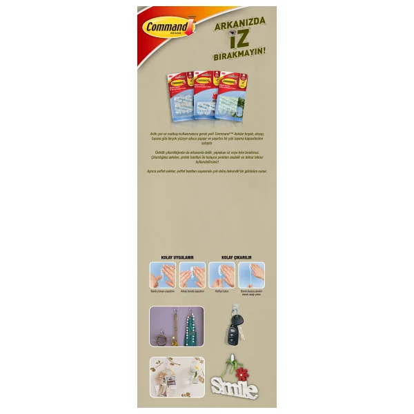 3m Command 17092 Küçük Boy Şeffaf Askı - Görsel 5