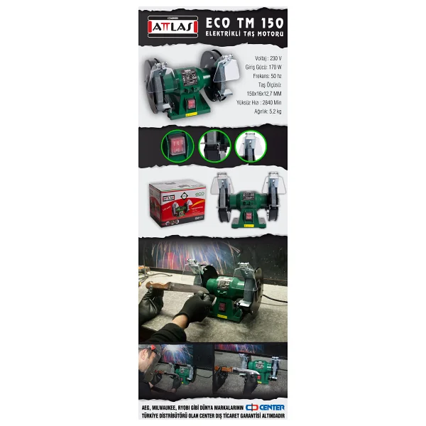 Attlas Eco Tm150 170 W Taş Motoru - Görsel 5