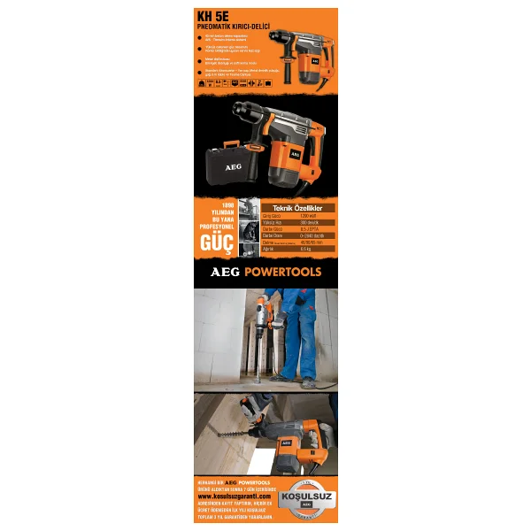 AEG KH 5 E 1200 W Pnömatik Kırıcı-Delici - Görsel 5