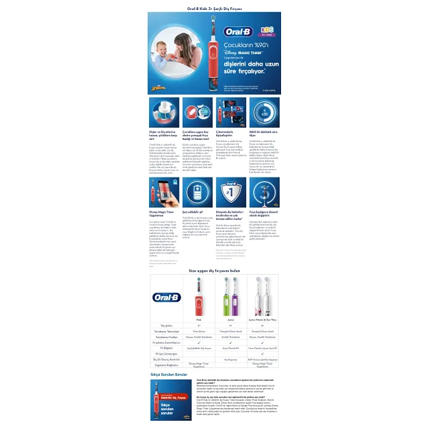 Oral-B Vitality D100 Spiderman Seyahat Kaplı Şarjlı Çocuk Diş Fırçası - Görsel 6