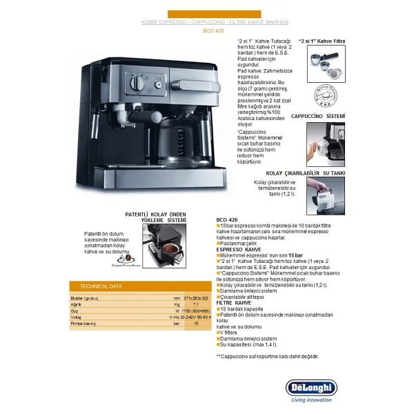 Delonghi Bco 420 Filtre Kahve Makinesi - Görsel 8