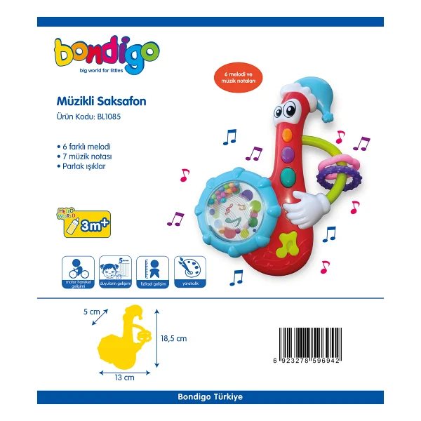 Bondigo Bl1085 Müzikli Saksafon - Görsel 4