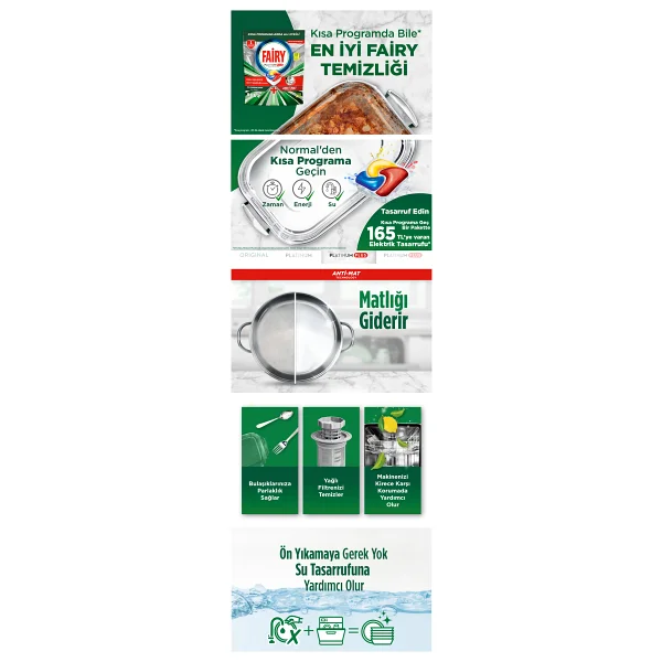 Fairy Platinum Plus Bulaşık Makinesi Tableti 57'li - Görsel 6