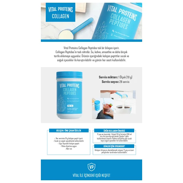 Vital Proteins Collagen Peptides 284 Gr Toz - Görsel 10