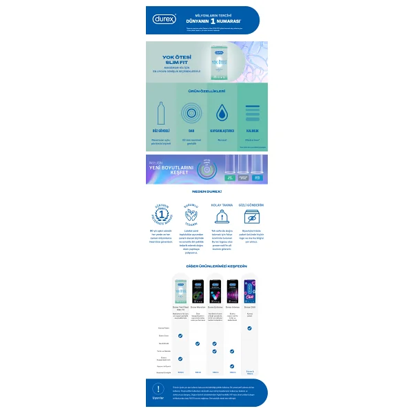 Durex Yok Ötesi Slim Fit 20'li Prezervatif - Görsel 7