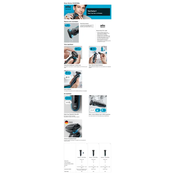 Braun Series 5 50-M1000s Islak Ve Kuru Tıraş Makinesi - Görsel 8
