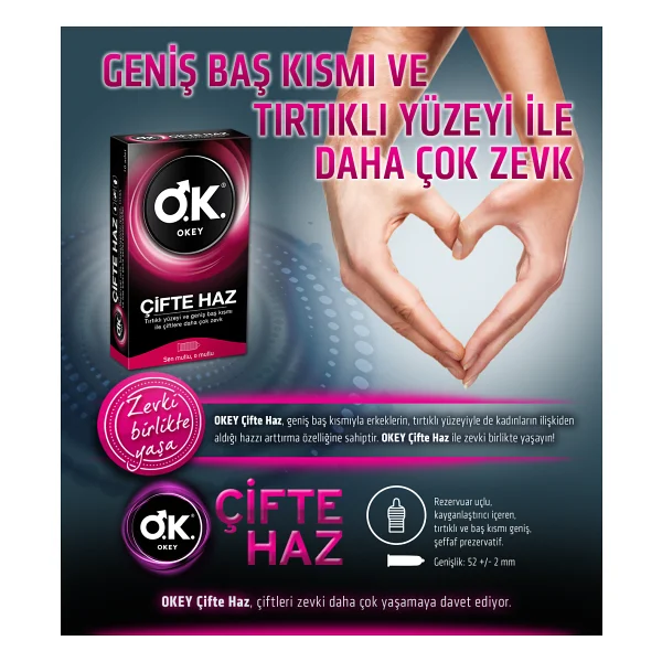 Okey Çifte Haz 10'lu Prezervatif - Görsel 6