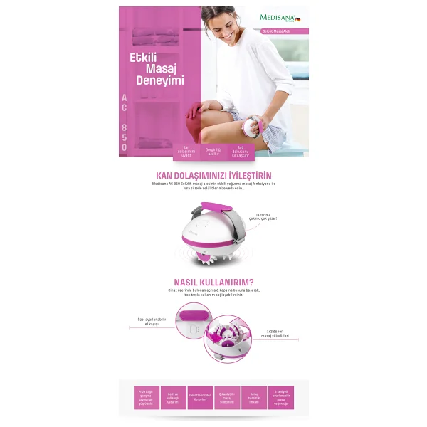 Medisana 88540 Ac850 Selülit Giderici Masaj Aleti - Görsel 5