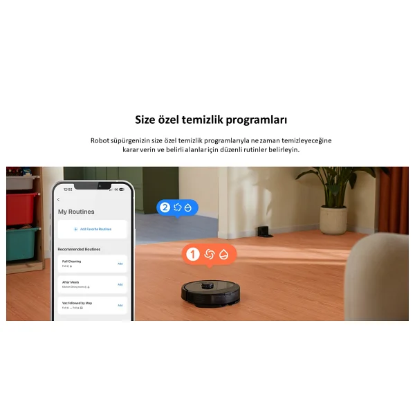 Roborock Q8 Max Siyah Akıllı Robot Süpürge - Görsel 9