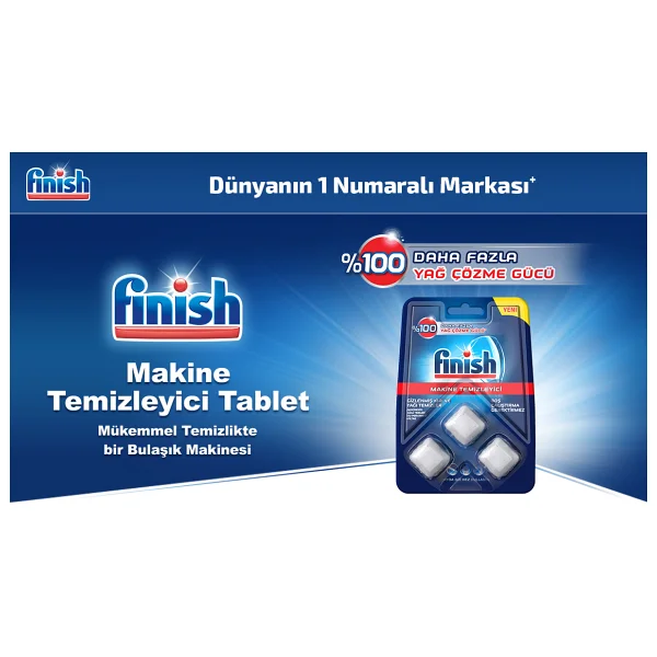 Finish Tablet 3'lü Bulaşık Makinesi Temizleyici - Görsel 3