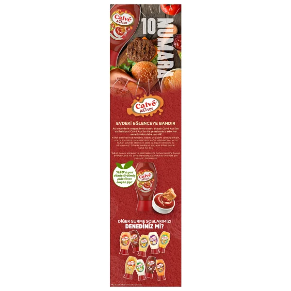 Calve Acı Sos 265 Gr - Görsel 8