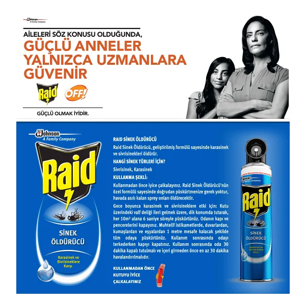 Raid Sinek Öldürücü Sprey 300 ml 3'lü - Görsel 3