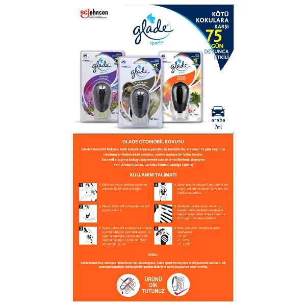 Glade Sport Araba Kokusu 7 Ml - Görsel 3