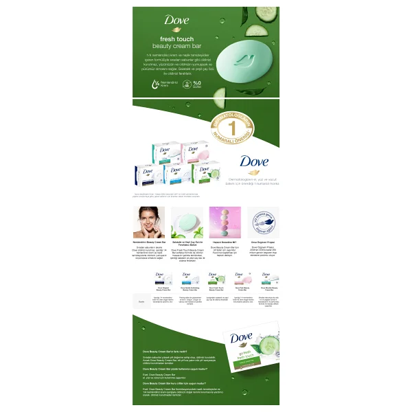 Dove Cream Bar Fresh Touch 90 Gr Güzellik Sabunu - Görsel 9