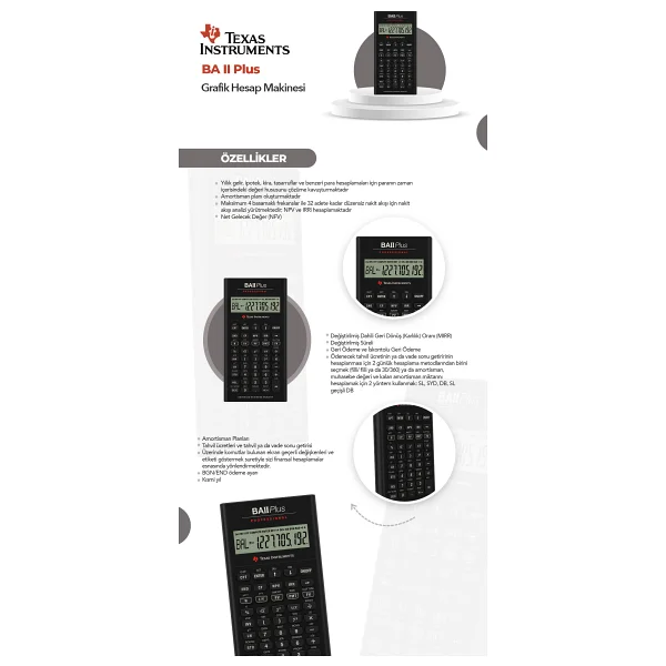 Texas Instruments Ba Iı Plus Professional Finansal Hesap Makinesi - Görsel 6